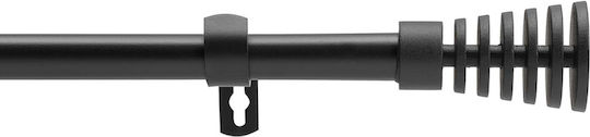 Douceur d'Intérieur Bară Pliabilă Metalică Pentru Perdele Sablis Single Φ19mm 210-120cm Neagră Douceur d'Intérieur Bară Pliabilă Metalică Pentru Perdele Sablis Single Φ19mm 210-120cm Neagră