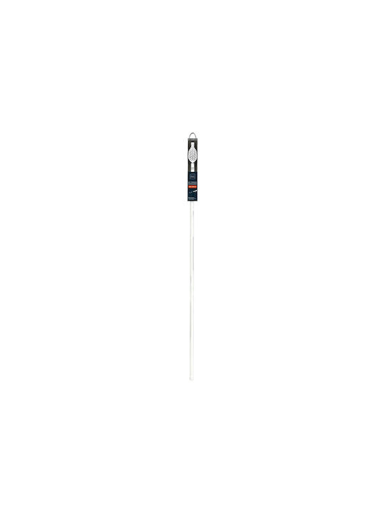 Douceur d'Intérieur Extendable Metallic Curtain Pole Stylea Single Φ19mm 210-120cm White