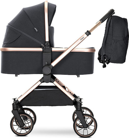 Lorelli Reya Adjustable 2 in 1 Baby Stroller Suitable for Newborn Black Jasper