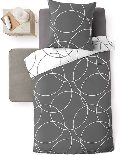 Douceur d'Intérieur Duvet Cover Set Single with Pillowcase 140x200 Elton Gray