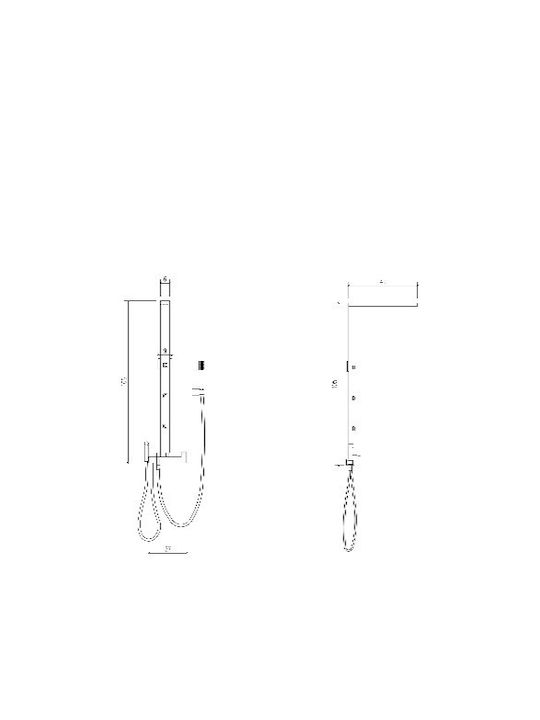 Acp Shower Column Gun Metal Grey Brass Body & Quadruple Switch