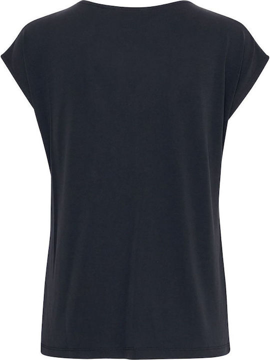 Women's Blouse with V Neckline Black