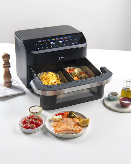 Izzy Air Fryer with Double Detachable Bucket 11lt Black IZ-8260