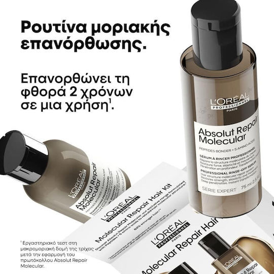 L'Oréal Professionnel Absolut Repair Molecular Σετ Περιποίησης Μαλλιών Αναδόμησης & Θρέψης για Ταλαιπωρημένα Μαλλιά με Σαμπουάν & Serum 2τμχ