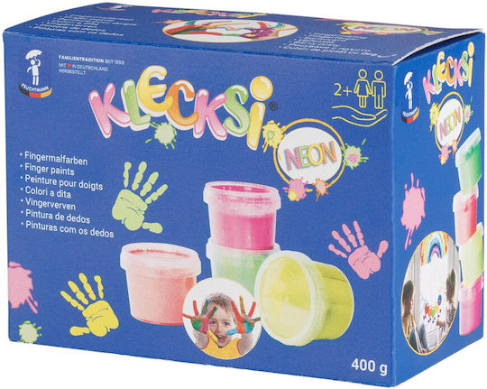 Vopsea pentru degete 4 culori neon