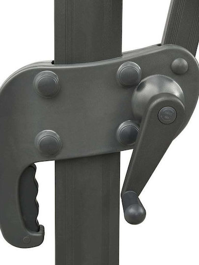 Hängender Quadratischer Aluminium Raffa Braun 3x3m