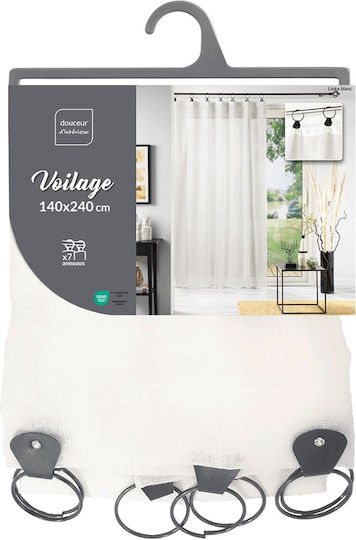 Douceur d'Intérieur Curtain with Grommet White 140x240cm