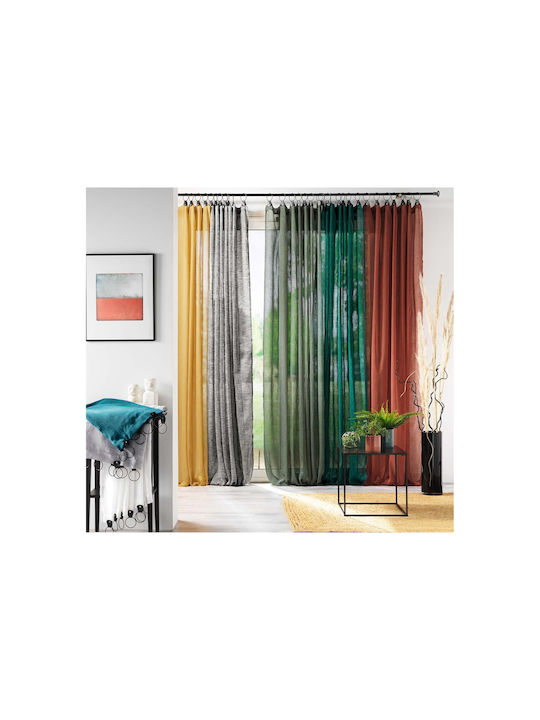 Douceur d'Intérieur Curtain with Grommet Yellow 140x240cm