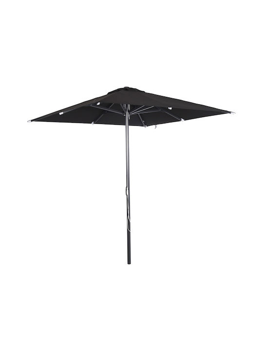 Professional Square Aluminum Black Garden & Terrace Parasol 2.20x2.20m