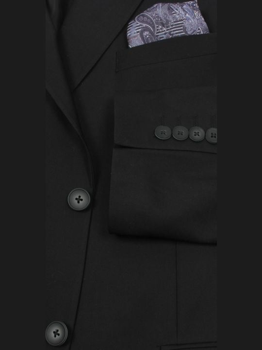 Costum Bărbați Cu vestă cu Croială Normală Negru