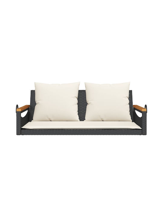 Rattan Swing Gray with 110kg Maximum Weight Capacity L109xW62xH40cm