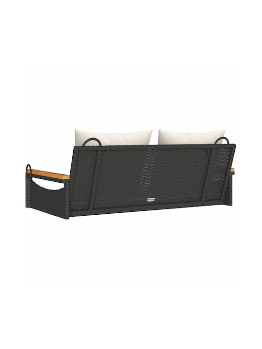 Rattan Swing Gray with 110kg Maximum Weight Capacity L109xW62xH40cm