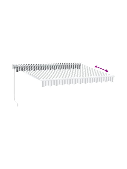 vidaXL Zelt Terrasse mit LEDs Gray 3x2.5m