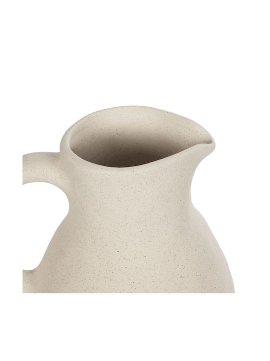 Globostar Künstlicher Garten Armenoville 215063 Dekorative Keramikvase Beige Φ18 X H33 cm