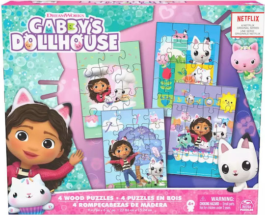 Lemnos Puzzle pentru Copii 24buc Gabby's Dollhouse
