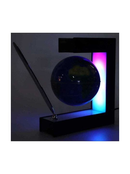 Globus Magnetisch Schwebend Siks LED Beleuchtung Quadratische Basis Stromkabel Automatische Rotation Blau