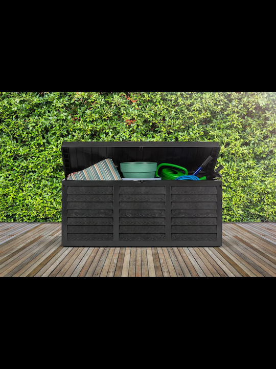 Klikareto Cutie de depozitare pentru exterior Plastic Negru L117xW54xH51buc