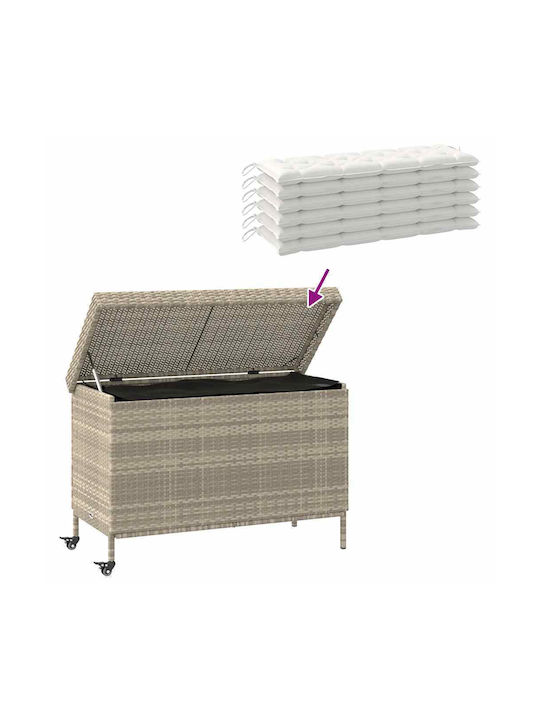 vidaXL Outdoor Storage Box Gray L110xW55xH73cm