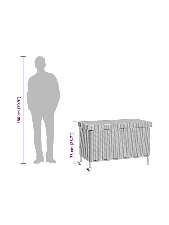 vidaXL Outdoor Storage Box Gray L110xW55xH73cm