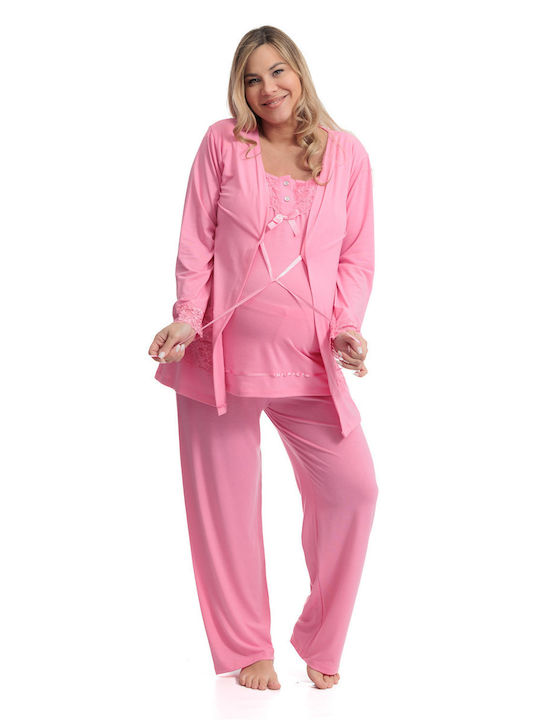 Mdl Robe Maternity & Nursing in Pink color