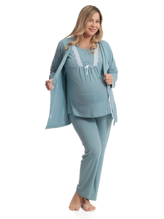 Mdl Robe Maternity & Nursing in Green color