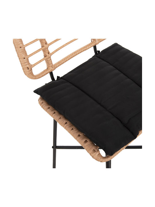 Stool for Bar Outdoor Allegra Black, Beige 46x46x99cm