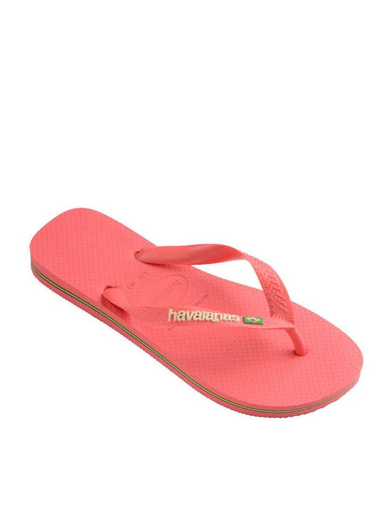 Brasil Logo Women's Flip Flops Red