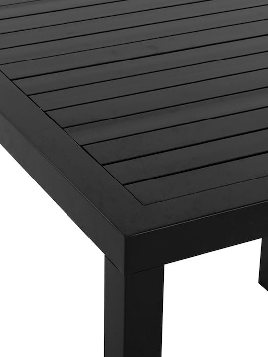 Rahela Outdoor Dinner Free Standing Aluminum Table Gray 80x80x75cm