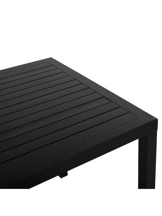 Rahela Outdoor Dinner Free Standing Aluminum Table Gray 80x80x75cm