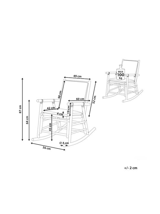 Scaun balansoar Bambus Light Wood