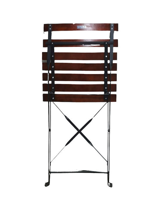 Outdoor-Stuhl Metallisch Traditional-c-wood Braun 2Stück 42x46x82εκ.