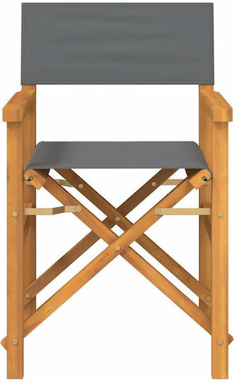 Regiestuhl Hölzernes Grey 2Stück 57x54.5x85εκ.