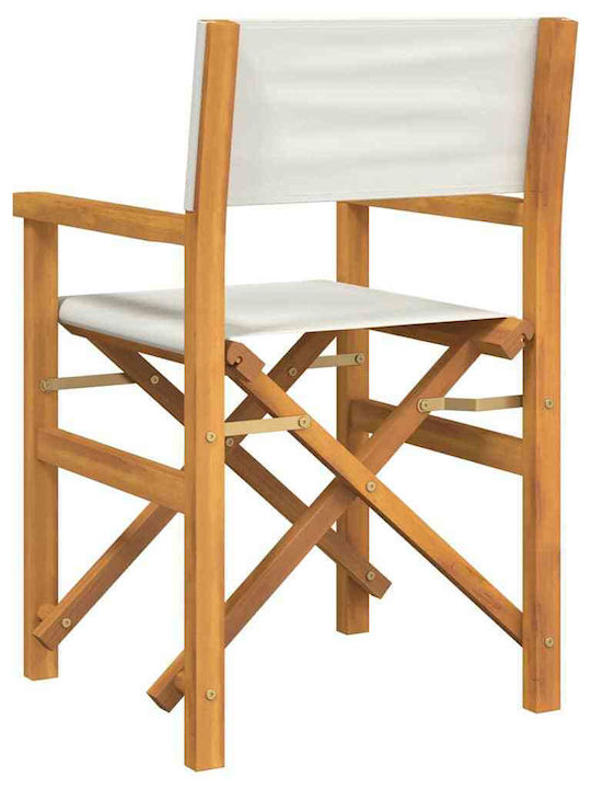 Regiestuhl Hölzernes Cream 2Stück 57x54.5x85εκ.