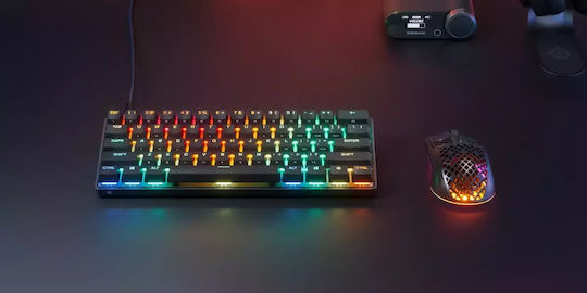 SteelSeries Apex Pro Mini Gen 3 Gaming Mechanical Keyboard 60% with SteelSeries OmniPoint switches and RGB lighting (English US)