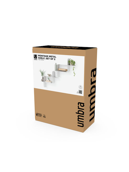 Montage Wall Shelf Set of 2 White Umbra