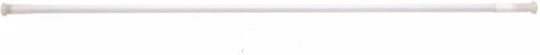 Import Hellas Straight Shower Curtain Rod with Suction Cup Aluminium White 200x110cm