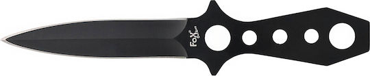 Fox Outdoor Double Edged Μαχαίρι Ρίψης Μαύρο σε Θήκη