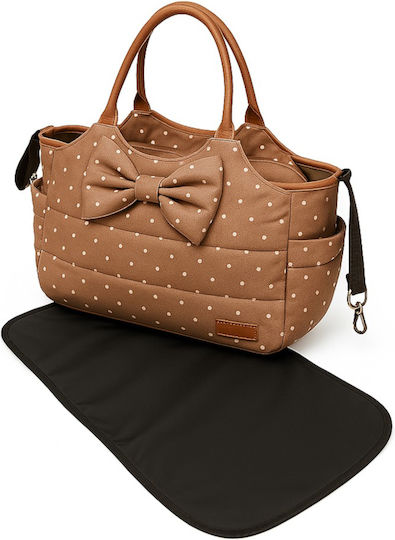 Kikka Boo Shoulder/Hand Diaper Bag Dotty Brown 43x13x42cm.