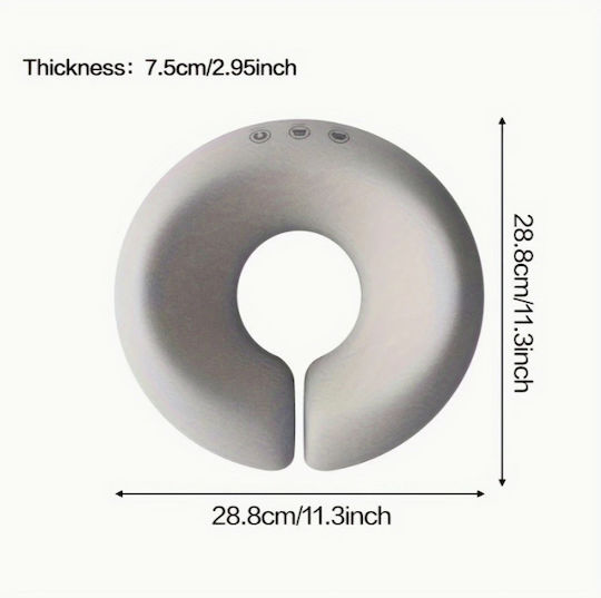 Medical Pillow Neck Memory Foam Grey