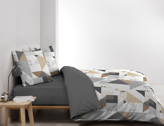 Douceur d'Intérieur Комплект Плик за Завивка Единичен с Калъфка 140x200 Trigon Сив