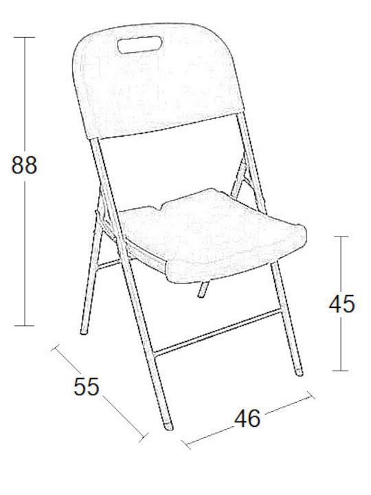 Catering Chair Metallic Fanal Plus Grey/White 1pcs 45x56x87cm.