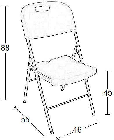 Catering Fanal Plus Γκρι/λευκο 45x56x87εκ.