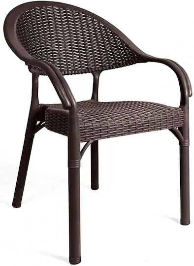 Καρέκλα Zelia Καφέ 62x44x82εκ.