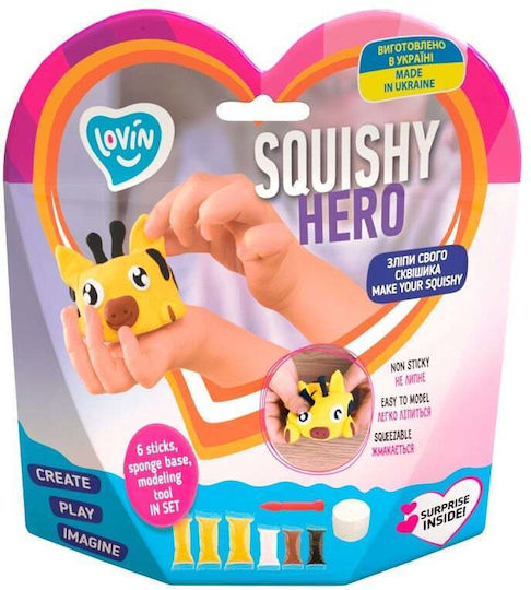 Okto Squishy Hero SquiRaff Παιδικός Πηλός Σετ Κίτρινος