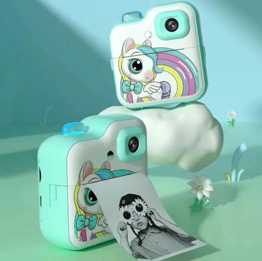 Q6 Unicorn Kinderkamera mit Thermodruck Grün