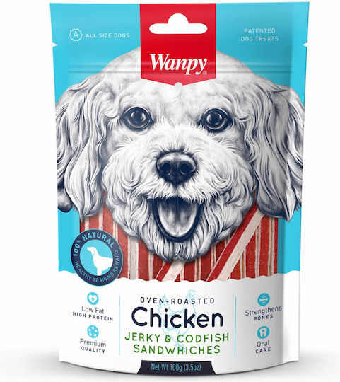 Wanpy Oven Roasted Dog Treat with Chicken 100gr