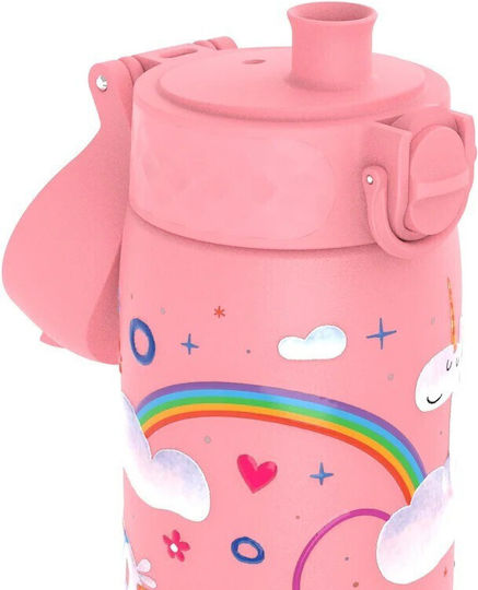Ion8 Unicorn Rainbow Παιδικό Παγούρι Μονόκερος Ανοξείδωτο Non Spill Ροζ 600ml