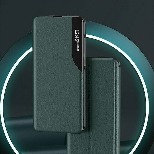 Techsuit Efold Задна корица Изкуствена кожа Зелен (Poco X7 Pro)