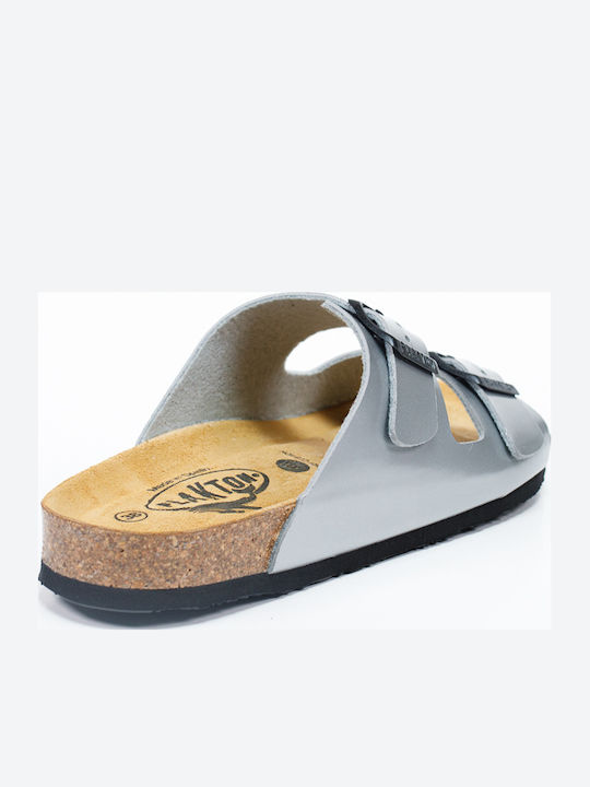 Women's Flat Sandals Anatomic in Silver Color