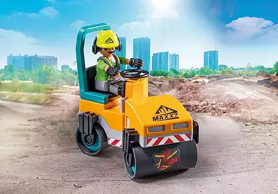 Playmobil Екшън герои Булдозер & Работници за 4-10 години